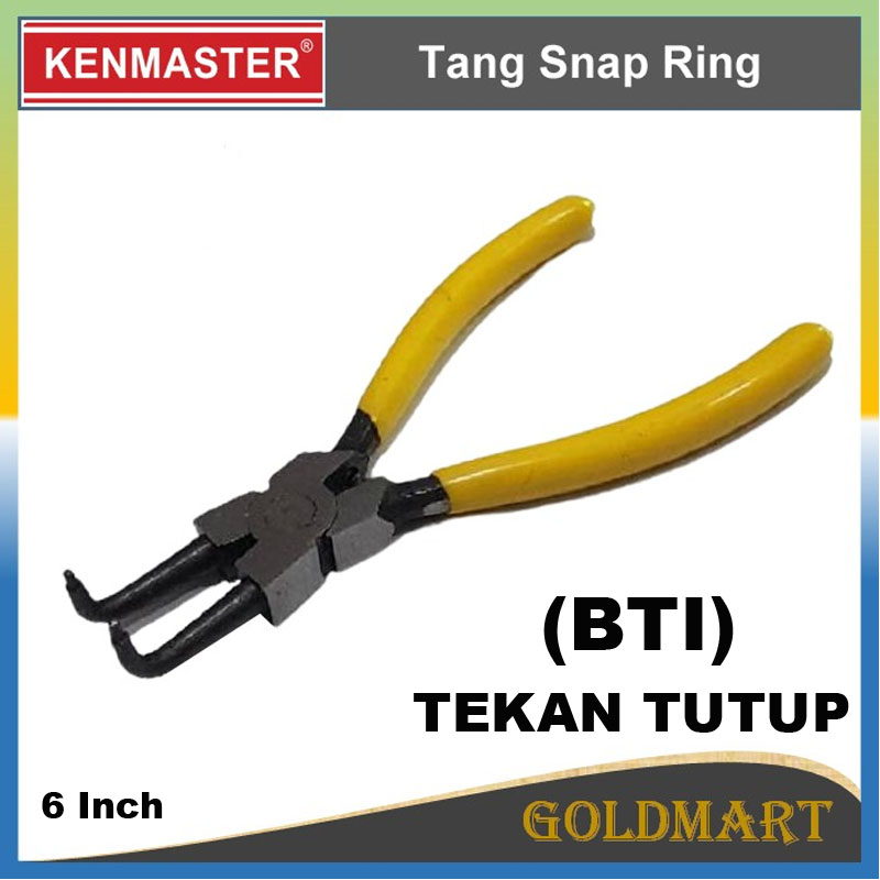 Tang Snap Ring 6 inch Original Kenmaster Tang Circlip Bengkok Tekan Tutup (BTI)