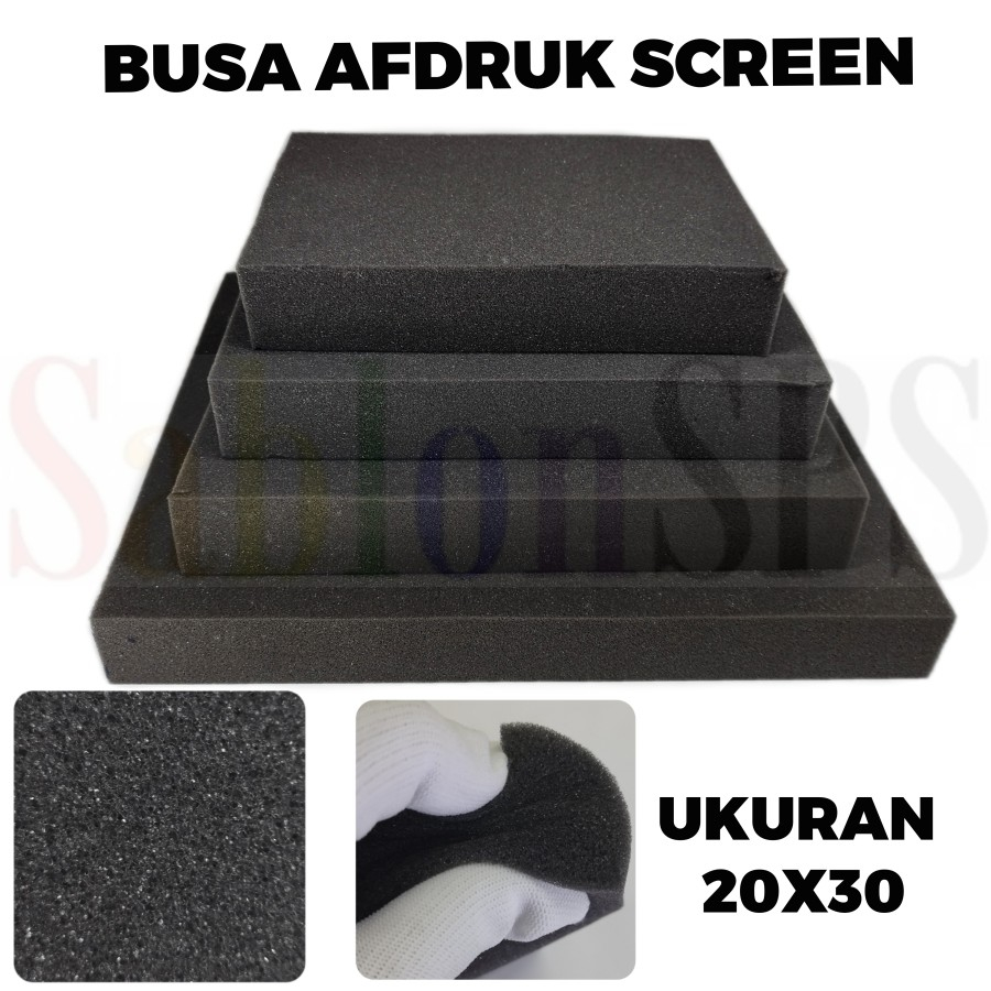 BUSA HITAM AFDRUK SCREEN SABLON 15X20