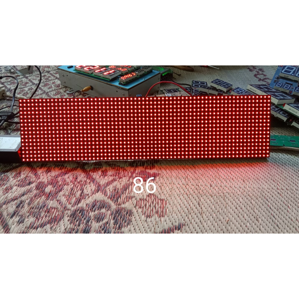 panel p7 led merah indoor second