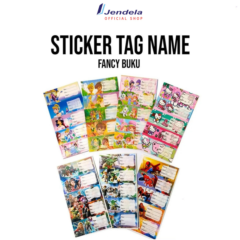 

Label Sticker Nama Buku Pelajaran Fancy ATK