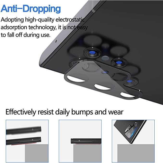 Tempered Glass 3D Camera VIVO V27E Series Ultra Clear - Black