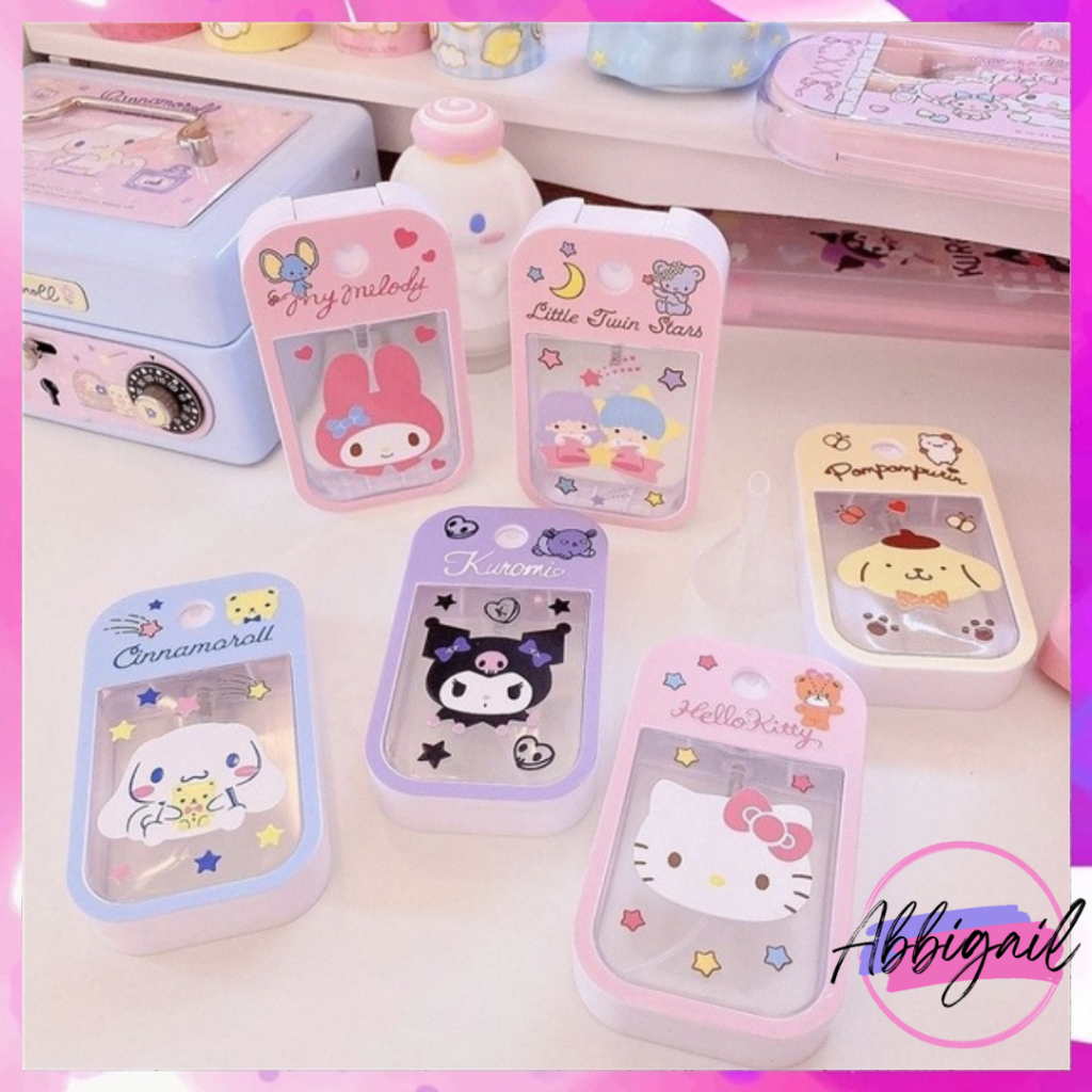 Botol Parfrum Spray Hand Sanitizer Perfume Karakter Lucu Kuromi Little Twin Star My Melody Cinnamoroll Hello Kitty Pompompurin Sinchan 1284