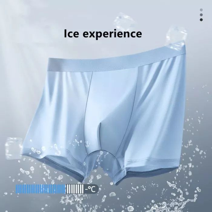 New - Celana Dalam Boxer Pria Ice Silk Solid Color Men Underware CD74