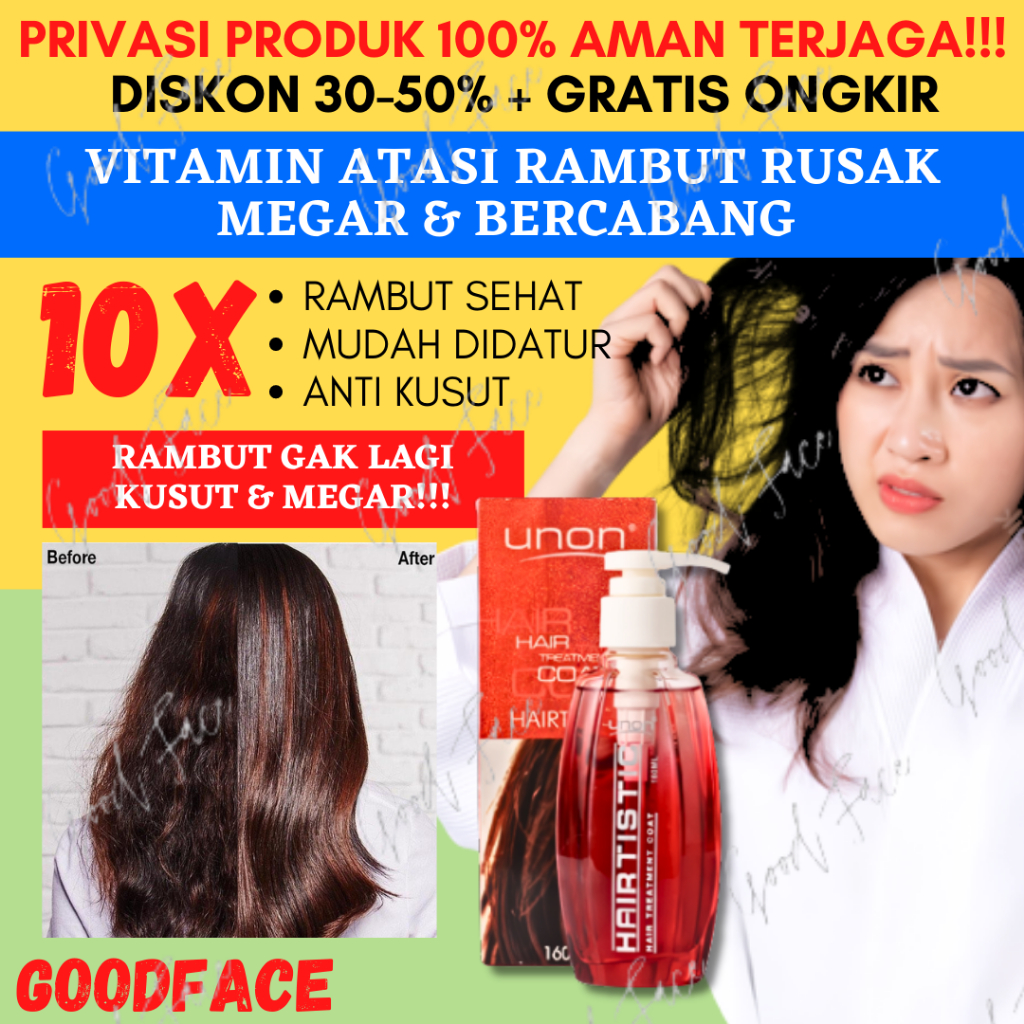 UNON Hairtistic Hair Treatment Coat - Merah 160ml