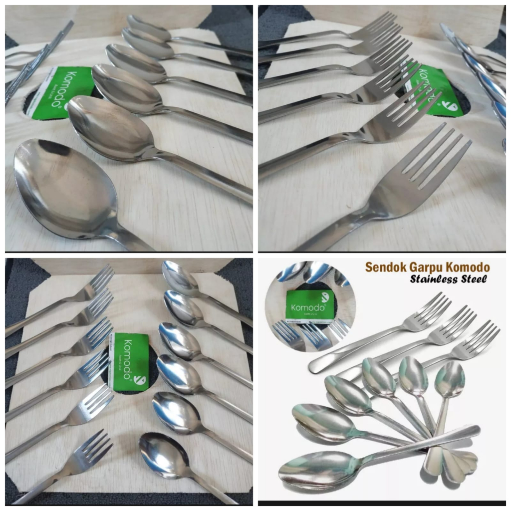 Sendok dan Garpu tebal stainless