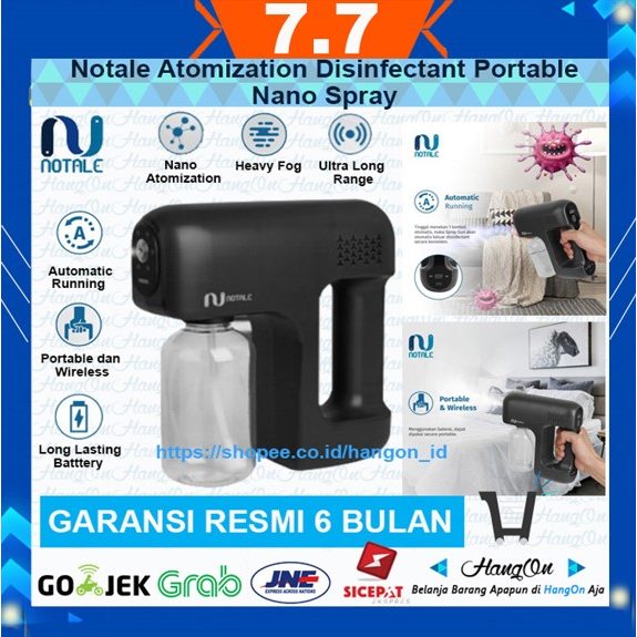 Notale Atomization Disinfectant Portable Nano Spray Gun Disinfectan Humidificator Pest Control 3 Level Speed Penyemprotan Wireless Rumah Kantor Mobil Toko