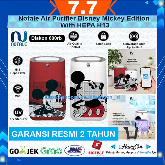 Notale Air Purifier Disney Mickey Edition With HEPA H13 UV Sterilizer