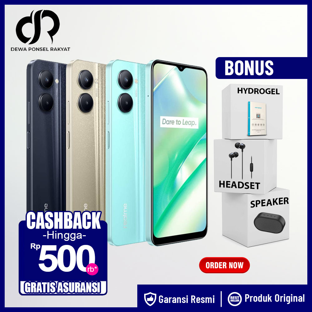 Realme C33 4/128GB 4/64GB 3/32GB Garansi Resmi Realme C 33 4 GB 128 GB 4 GB 64 GB 3 GB 32 GB Not C11 C25S C25Y C30S C31 C33 C35 C55 10 Pro
