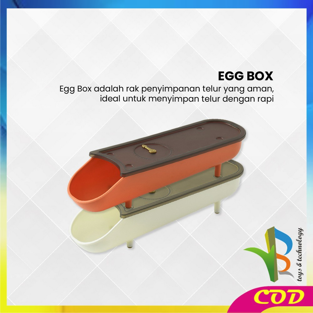 RB-C861 Tempat Telur Ayam Estetik Storage Box Organizer / Wadah Tempat Telor Kotak Penyimpanan Serbaguna