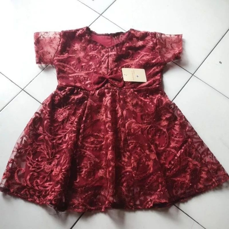 Dress Raisa Anak Usia 8-12 Th (XL) / Bisa Pilih Warna / Baju Kebaya Anak / Baju Pesta Anak