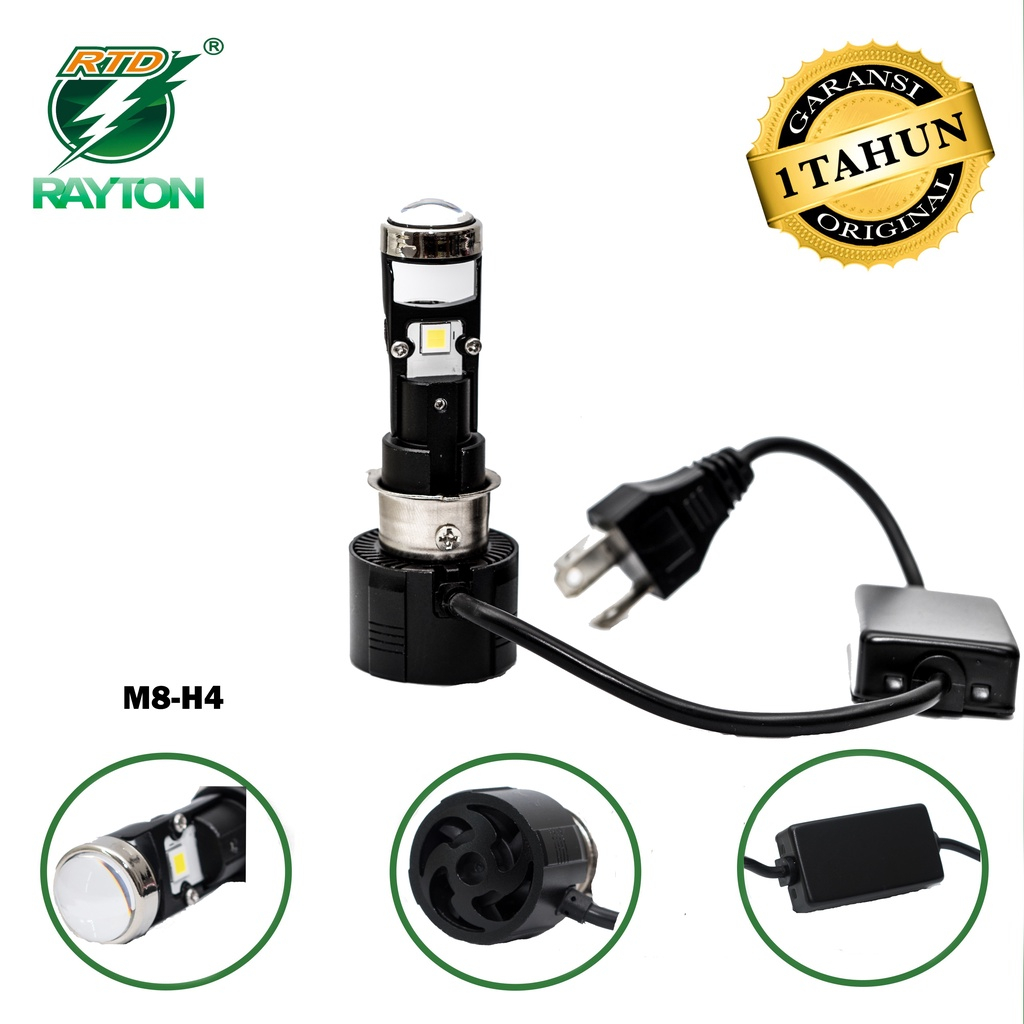 Lampu Depan RTD Rayton Led Otomotif Lampu Depan Motor Led RTD Rayton M8-H4 36W Original