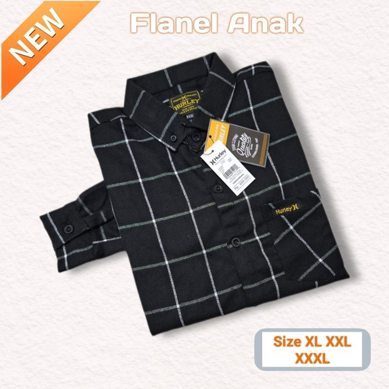 KEMEJA ANAK FLANEL LENGAN PANJANG PREMIUM BAJU ANAK TANGGUNG UMUR 7-13TH