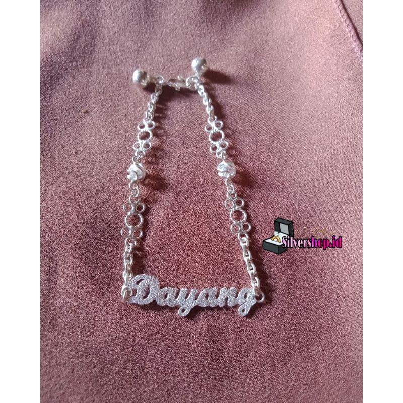 GELANG TANGAN COATUME NAMA PERAK ASLI