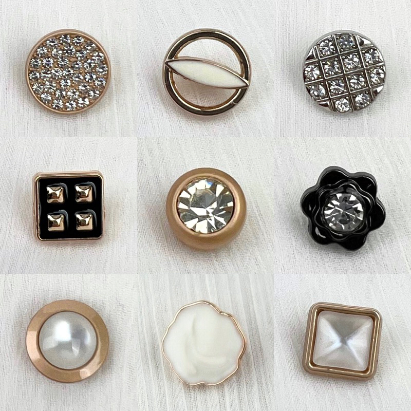 Kancing Kecil 10-15mm Cantik Mewah Unik | Kemeja | Kancing baju bayi Import Mix