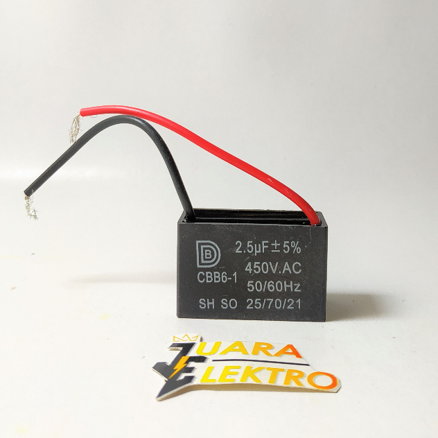 Capasitor Kipas Angin 2.5 uF / 450VAC | Kapasitor Fan Kotak | Kapasitor Kipas Angin MAX