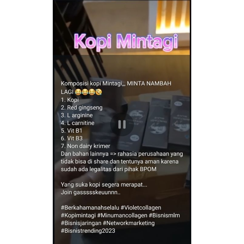 

kopi mintagi kopi stamina original harga untuk 4 saset.