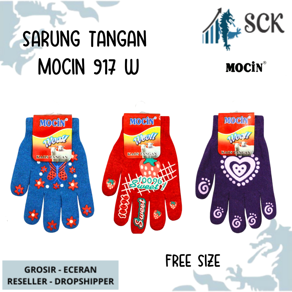 Sarung Tangan MOCIN 917 Motor Dewasa Kombinasi Motif MOCIN 917 / Kaos Tangan Wanita Perempuan / Kaus Tangan Perlengkapan Otomotif - sckmenwear GROSIR