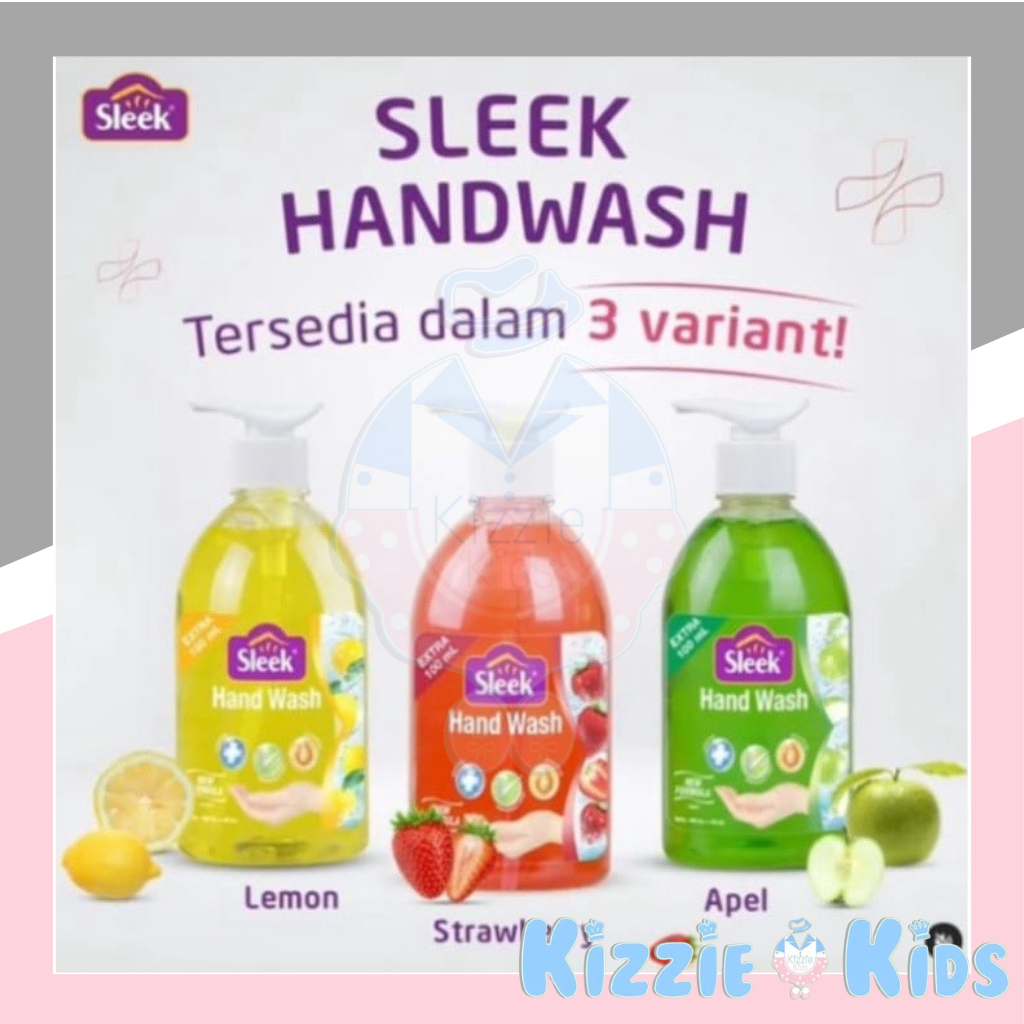 Sleek Hand Wash Anti Bacterial Botol 500ml / Sabun Cuci Tangan Anak