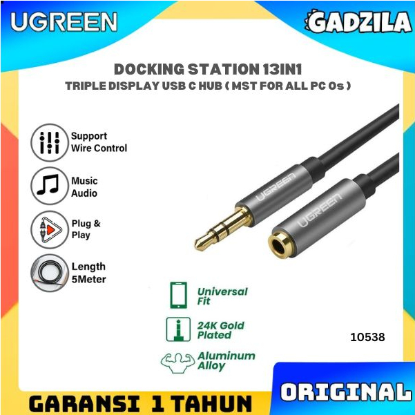 UGREEN Kabel Audio To Female Extension Cable Earphone Headset Handsfree Jack 3.5mm Adapter Audio Port