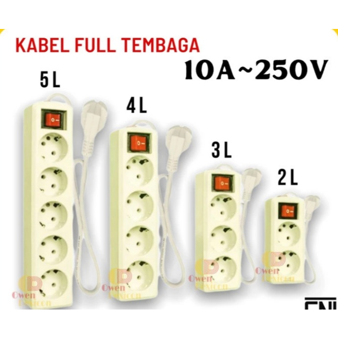 DEXICON STOP KONTAK + KABEL 2 LUBANG 5 METER