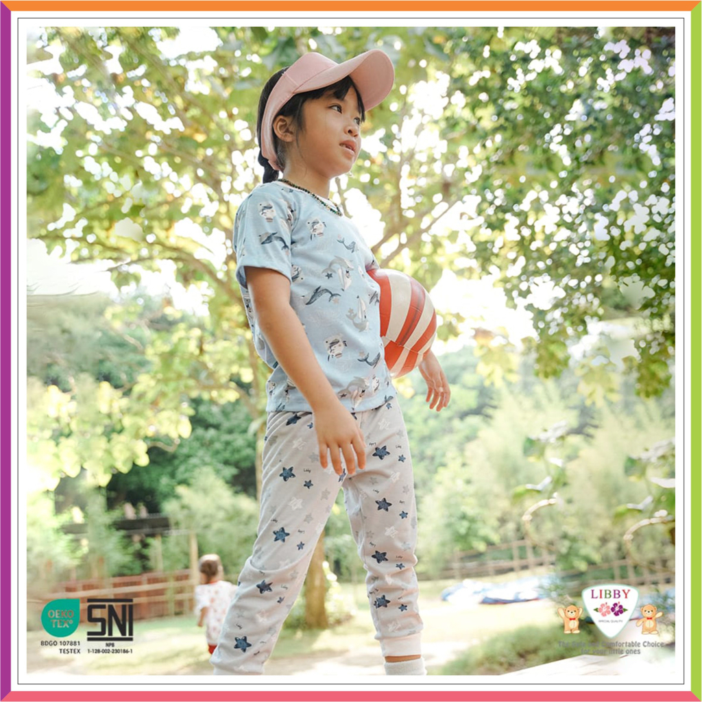 LIBBY PRINT MOTIF TERBARU SUMMER GAMES | SETELAN PENDEK | SETELAN PANJANG LIBBY BABY S M L ❤ Fashionbabies ❤