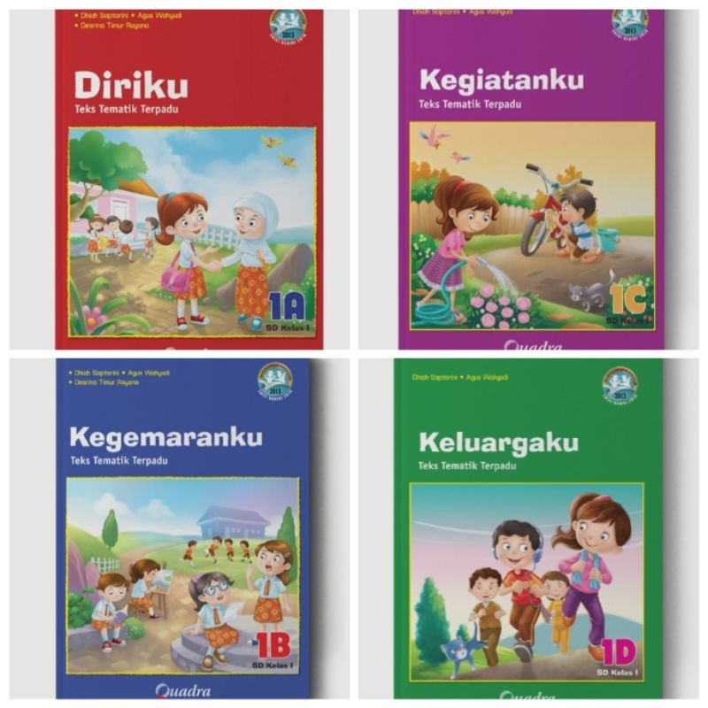 BUKU TEMATIK SD/MI KELAS 1 KELAS 2 PENERBIT QUADRA BEKAS MASIH BAGUS ORIGINAL