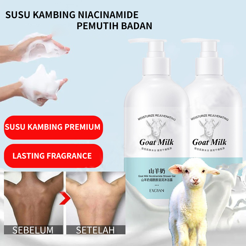 Sabun pemutih badan Sabun mandi cair Whitening body wash 800ML Pemutih permanen Singkirkan kulit kusam kering merinding Memutihkan melembabkan mencerahkan kulit Wangi tahan lama