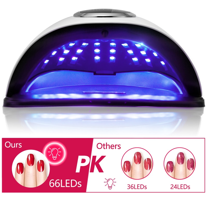 alat Pengering Kutek UV Lamp Nail Dryer Sensor with LCD Display 280 w 66 LED sinar UV kuku X11 max