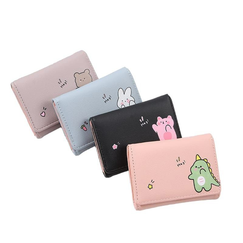 AFM Dompet Wanita Dompet Lipat Motif Karakter ANIMAL RANDOM