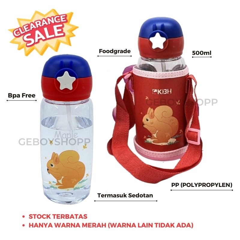 [CLEARANCE SALE] Botol Minum / Tempat Minum / Botol Air Minum Bintang + Tas 500ml Foodgrade