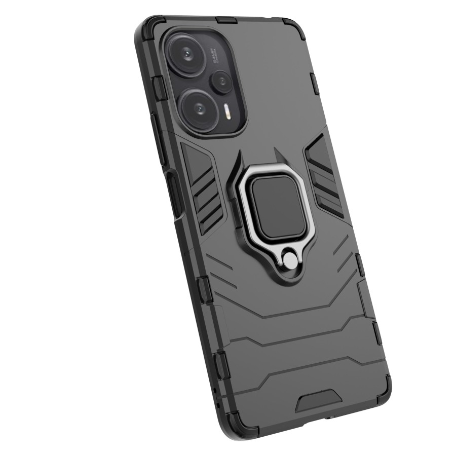 XIAOMI POCO F5 CASE HYBRID RING PANTHER COVER TPU ARMOR STANDING HARD CASE