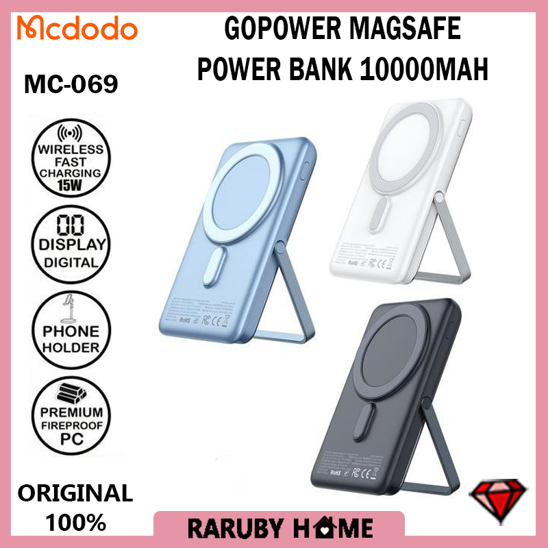 MCDODO MC-069 Power Bank Magnetic Magsafe Wireless For iPhone 13 Pro Max Samsung Fast Charging Power
