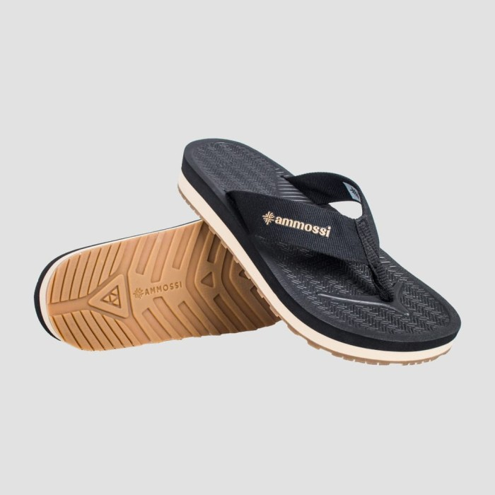 Sandal Jepit Ammossi Caribou Coal Black