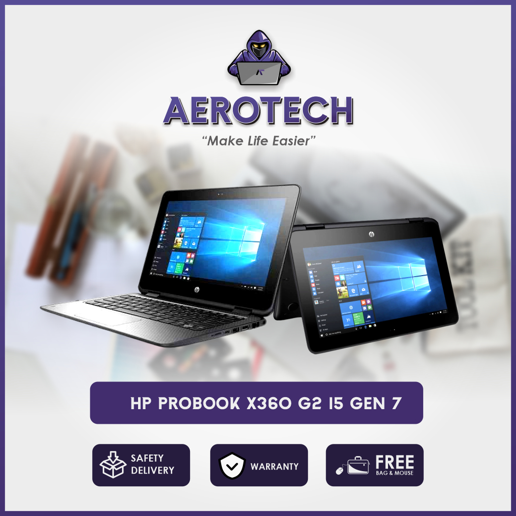 LAPTOP EDITING &amp; DESAIN HP PROBOOK X360 G2 CORE i5 GEN 7 | RAM 8 GB | SSD 512 GB | SIAP PAKAI BANYAK BONUSNYA