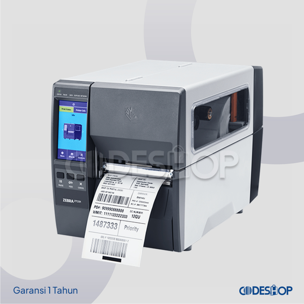 Printer Label Barcode ZEBRA ZT231 Cetak Sticker Harga Industrial 203 DPI ZT-231