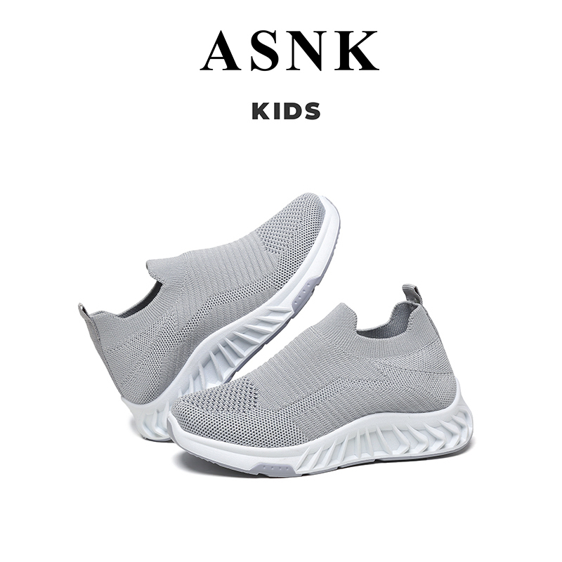 [GROSIR][COD] SEVEN_DAY SEPATU RAJUT SNEAKERS ANAK-ANAK UNTUK USIA 2-9 TAHUN / BOY &amp; GIRL ABU WM2315