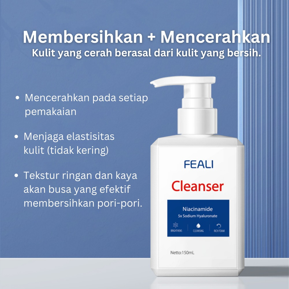 *RM*FEALI - Facial Wash Niacinamide 5x Sodium Hyaluronate Facial Wash Gentle Cleanser | Sabun Pembersih Muka untuk Skin Care