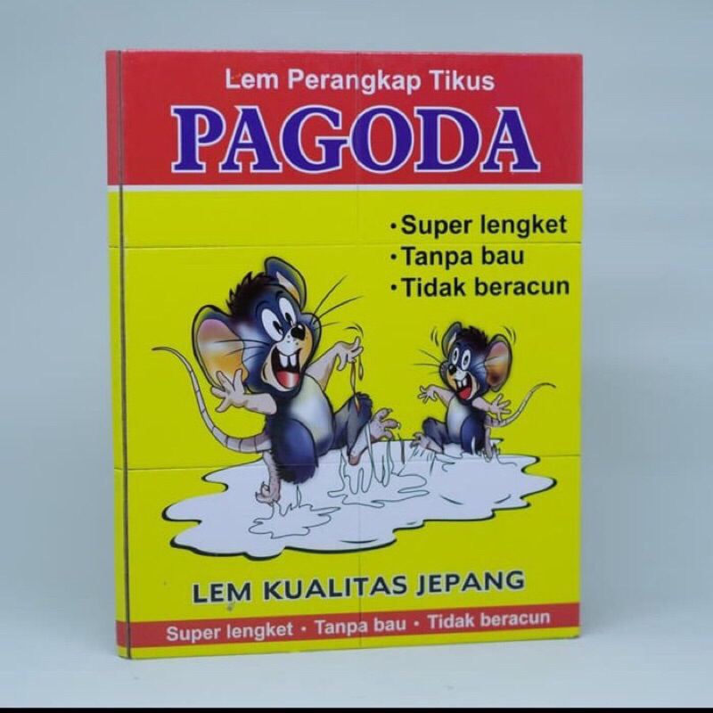 (SUN) LEM TIKUS PAPAN PAGODA / PERANGKAP JEBAKAN TIKUS / BUKU LEM TIKUS SUPER LENGKET