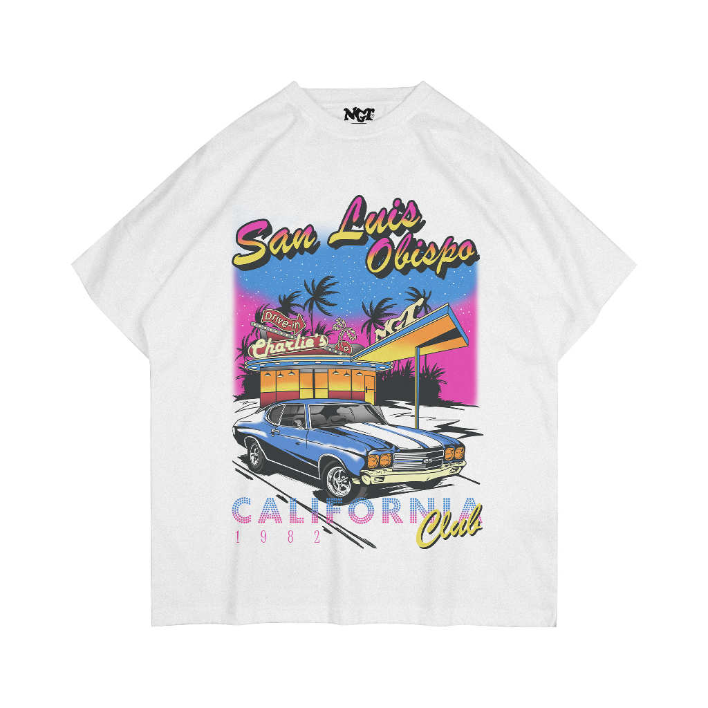 Naughty Badclub Tshirt California - White