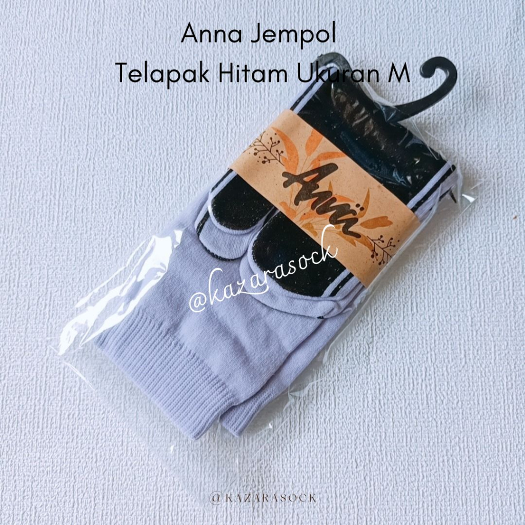 Kazarasock - Kaos Kaki Jempol Anna Telapak Hitam - M