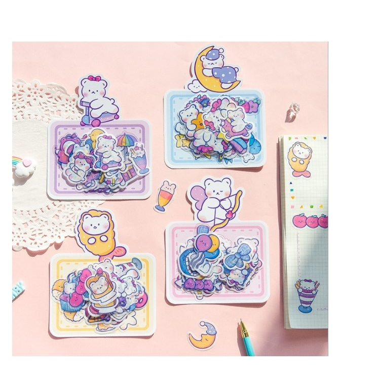 

sticker bear/sticker lucu/sticker momo/sticker washi/sticker anak