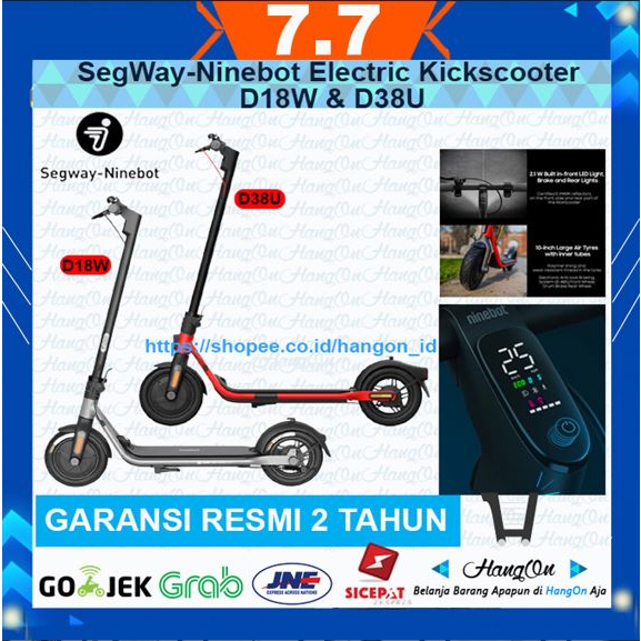 Segway Ninebot D18W / D38U Kick Scooter Electric Skuter Listrik Lipat