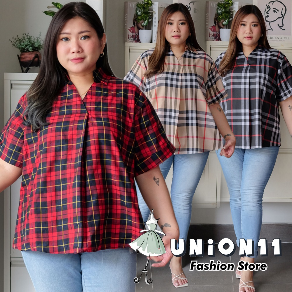 UNION11 - ATASAN JUMBO WANITA LD 130 / BAJU JUMBO WANITA / BAJU KERJA WANITA BIGSIZE / BLOUSE JUMBO WANITA / ATASAN JUMBO XXXL WANITA JOSIE