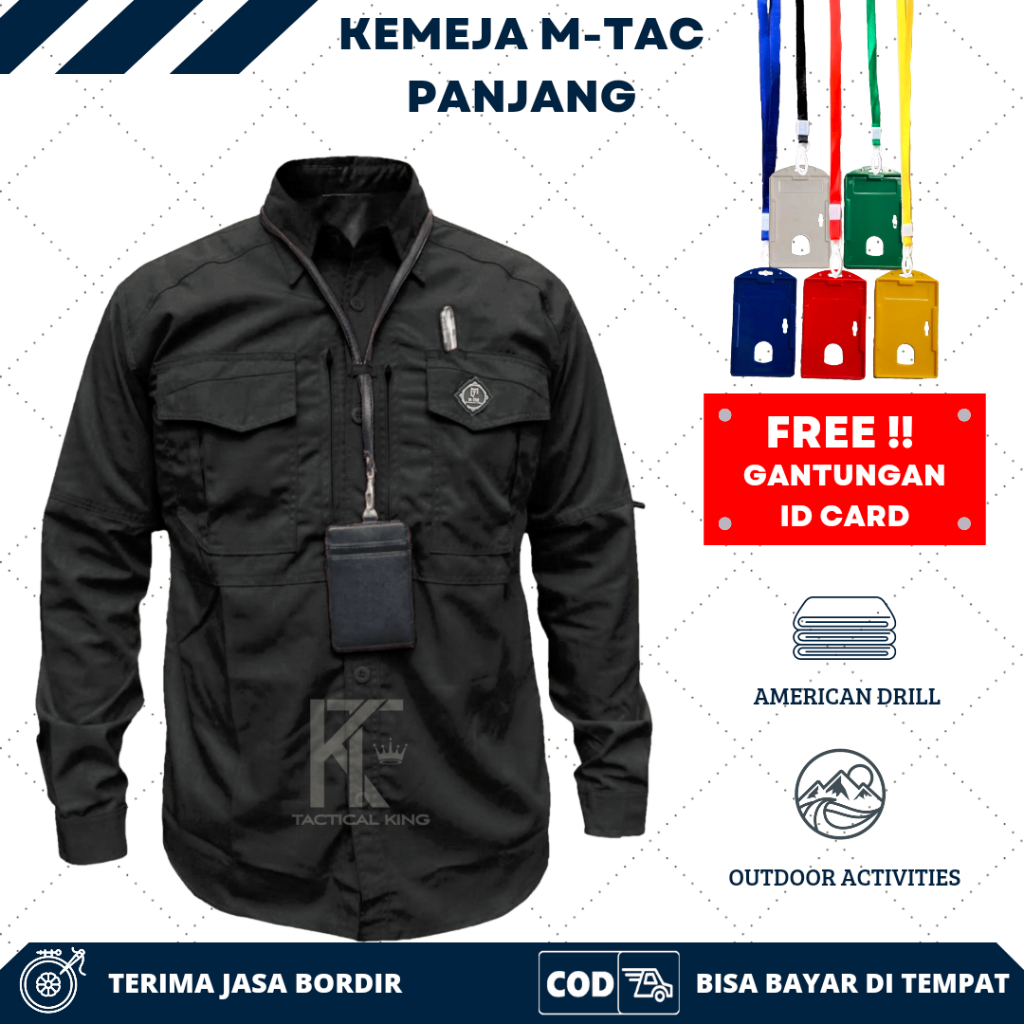 Kemeja Tactical M tac Big size Lengan Panjang