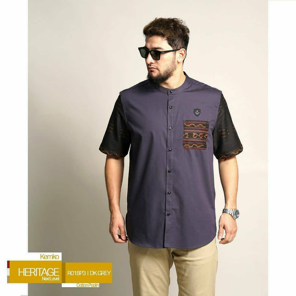 Kemko Heritage SAMASE | Kemeja Batik Polos | Koko Lengan Pendek