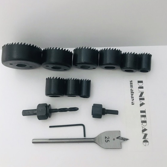 Hole Saw Kit 13pcs BISON - Mata Bor Pelubang 13pcs Holesaw Hidroponik
