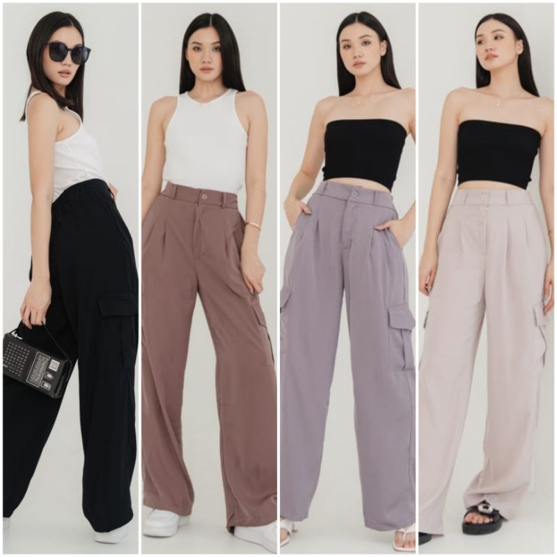 ♡ PREMIUM ♡ ORIGINAL ! STELLA LONG CARGO POCKET PANTS