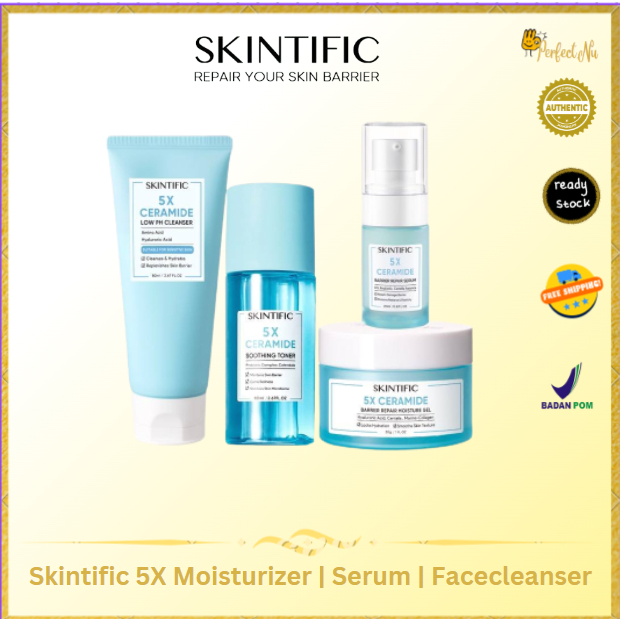 [BPOM] SKINTIFIC 5X CERAMIDE MOISTURZER | SERUM | SUNSCREEN | FACECLEANSER|TONER