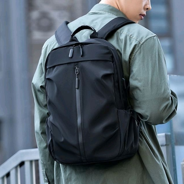 Tas Ransel Laptop Kerja Sekolah Pria Anti Air Bahan Longcham Premium Stylish Fashionable