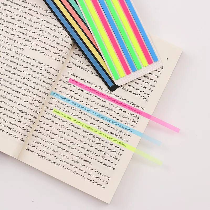 

[160pcs] Strip Transparan Sticky Note/ Highlighter Stabilo Penanda Buku Bening